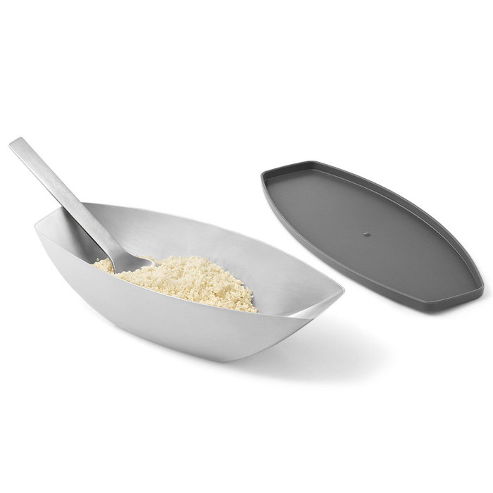 Zack Rallador Queso Parna 5,5x9x20,5 cm con Tapa y Recipiente para Servir